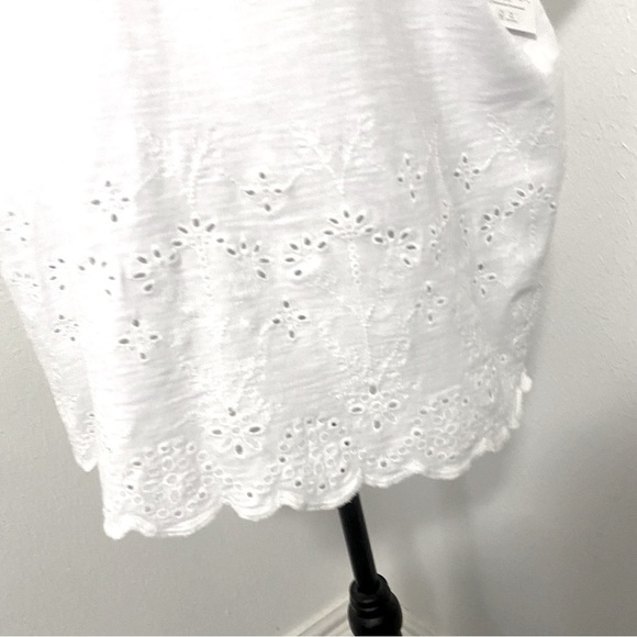 Time and Tru Women's Plus Eyelet T-Shirt White Size XXL (20) Lightweight NWT - Picture 2 of 9